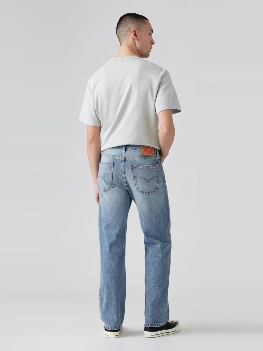 Men's 555'96 Blue Relaxed Straight Fit Mid Rise Jeans - Image 3