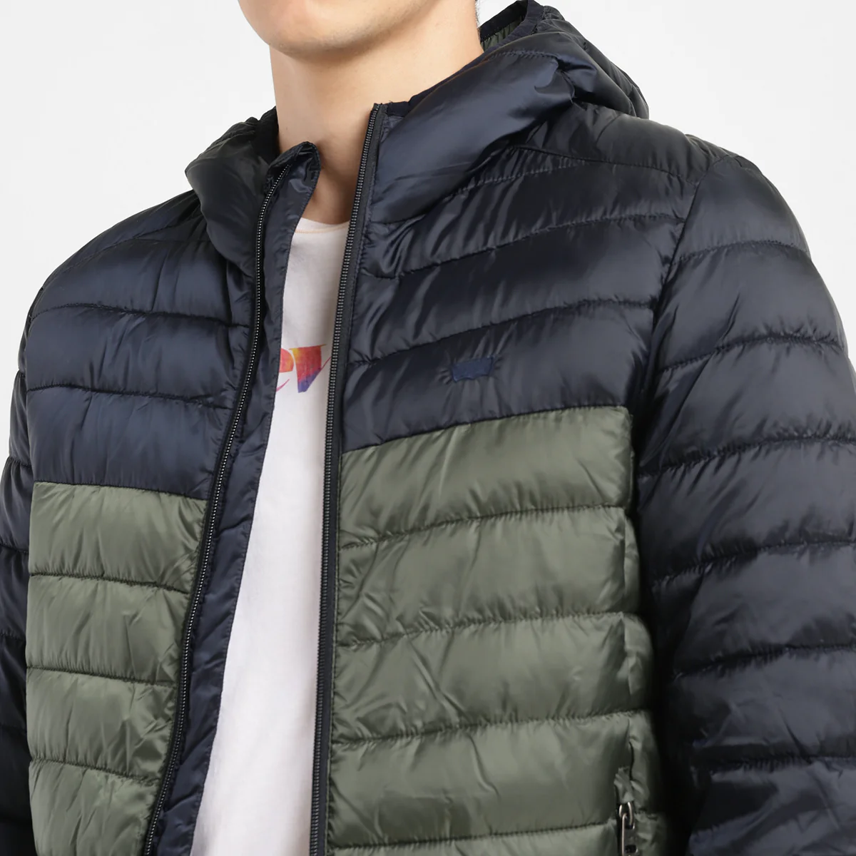 Men's Colorblock Hooded Jacket - Image 3