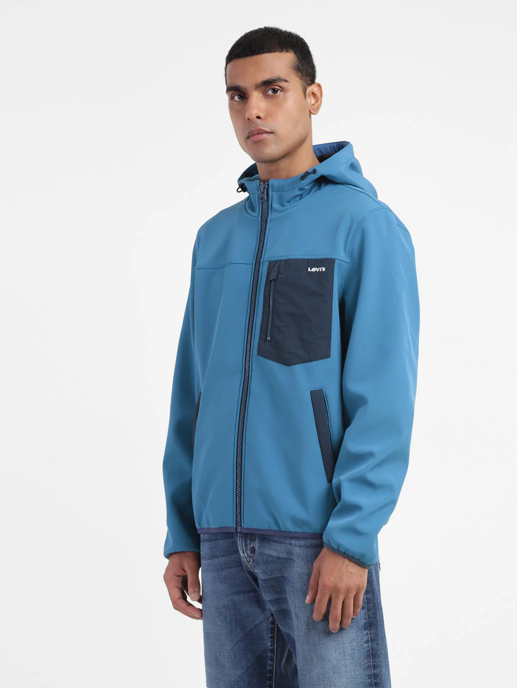 Men's Colorblock Hooded Tailored Jacket - Image 4