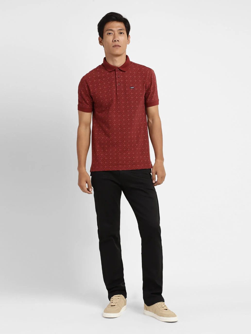 Men's Geometric Print Polo T-shirt - Image 6