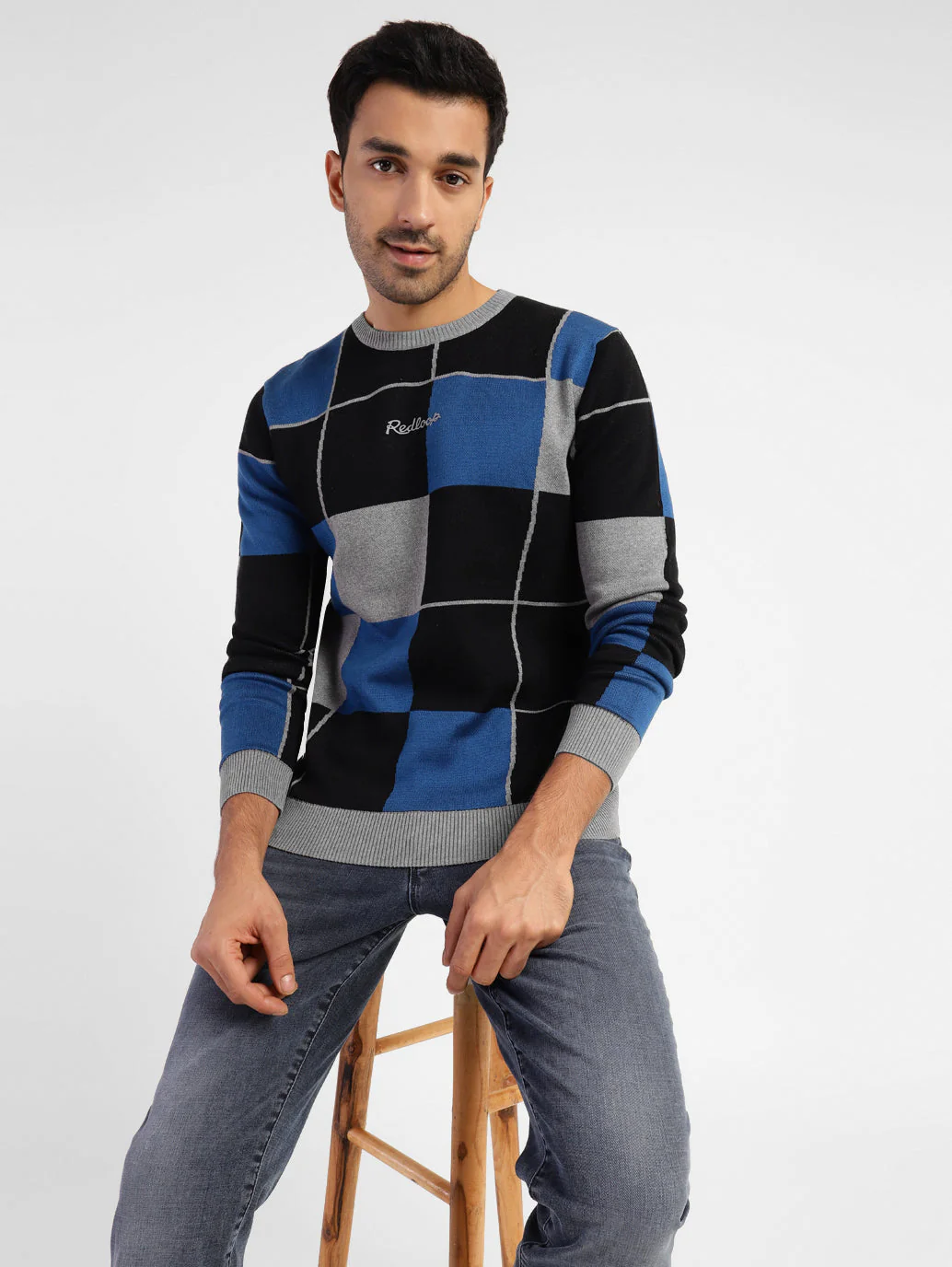 Men's Colorblock Crew Neck Sweater - Image 2