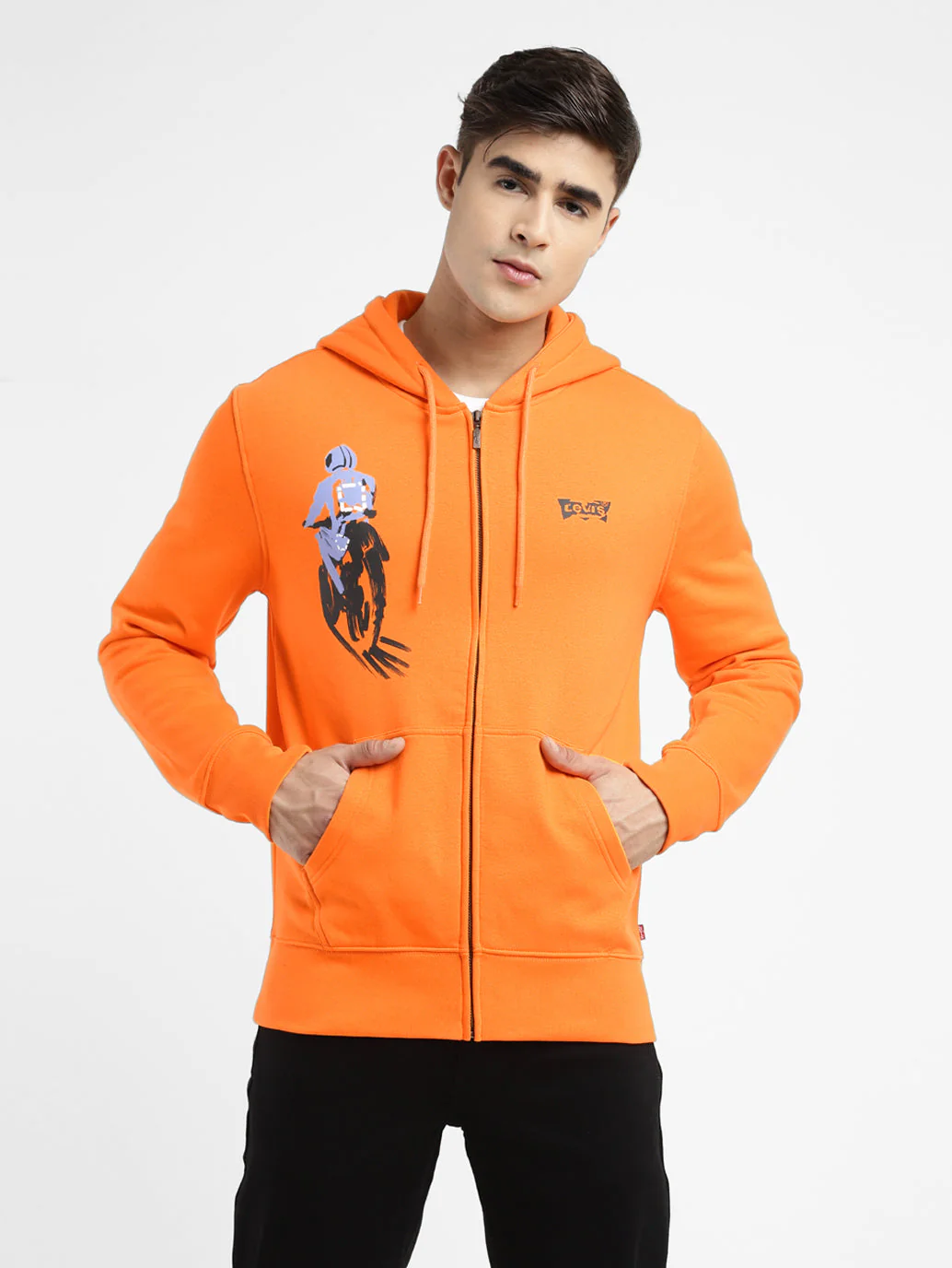 Men's Graphic Print Hooded Sweatshirt - Image 2