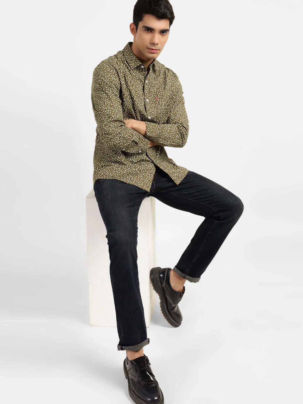 Men's Printed Spread Collar Shirt - Image 2