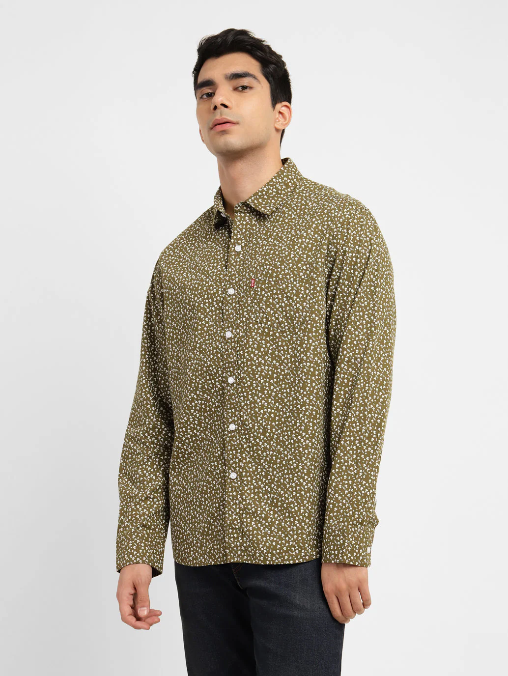 Men's Printed Spread Collar Shirt - Image 4