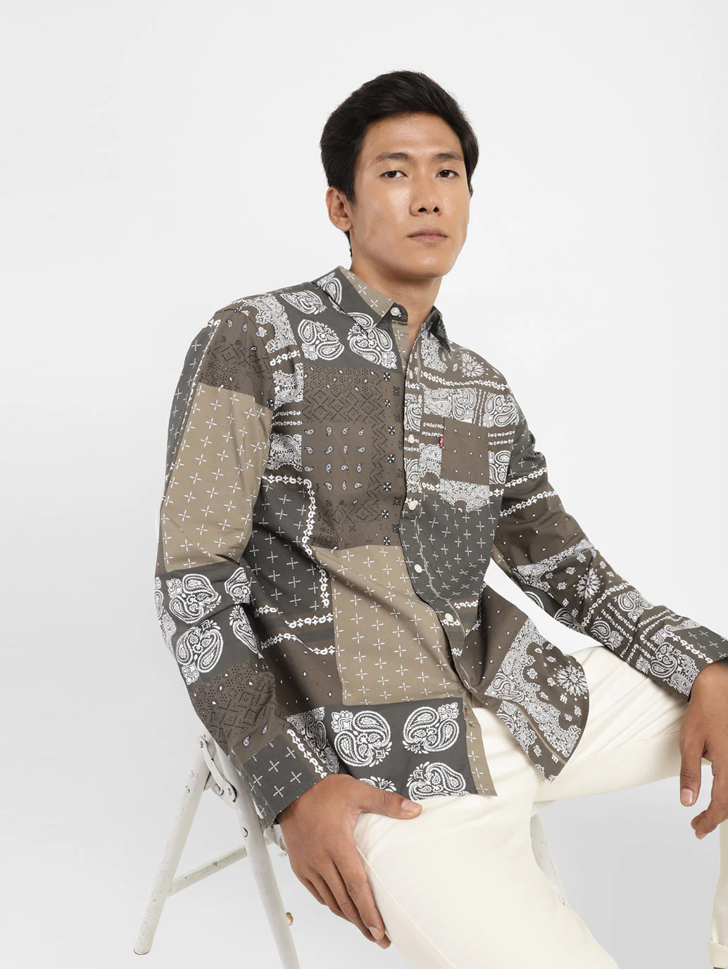 Men's Ethnic Motifs Slim Fit Shirt - Image 2
