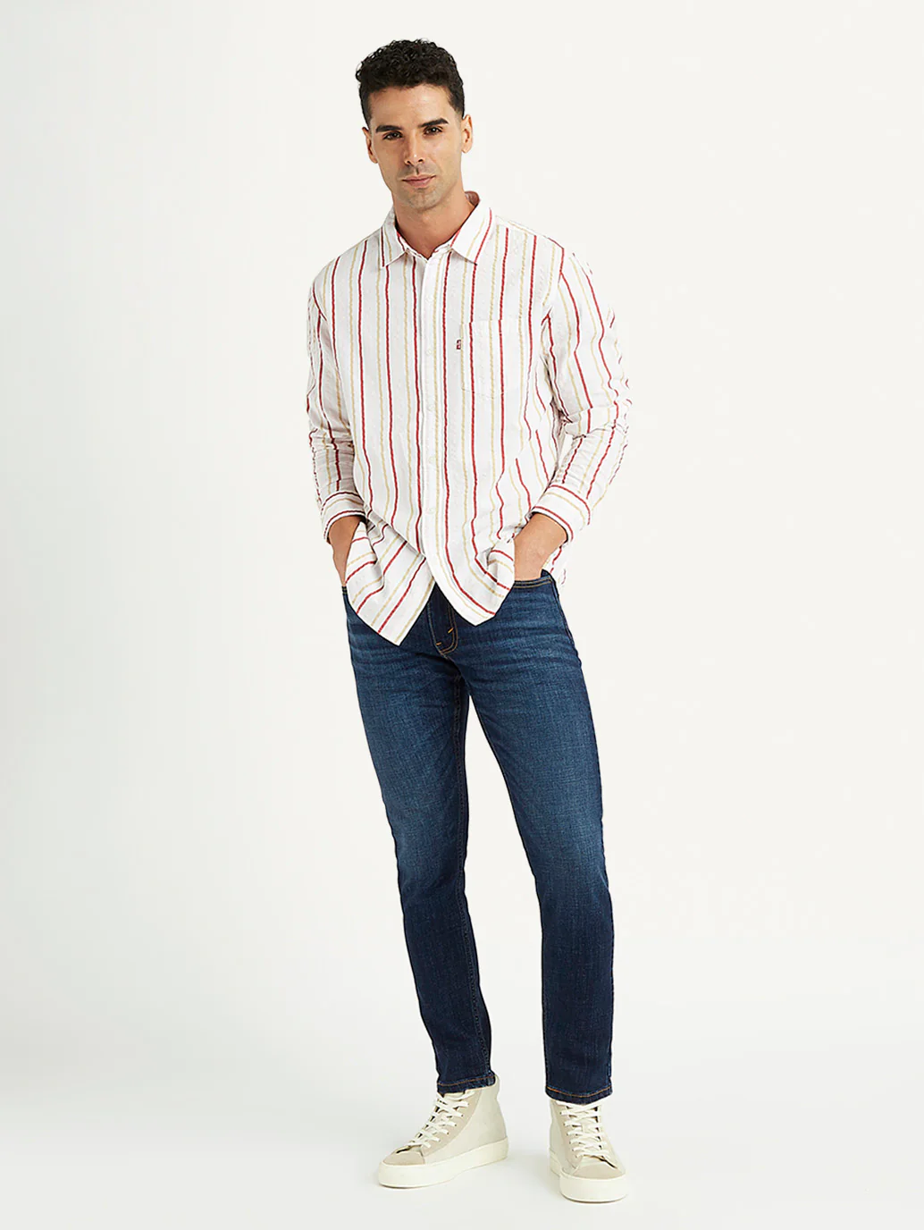Men's Striped Slim Fit Shirt - Image 2