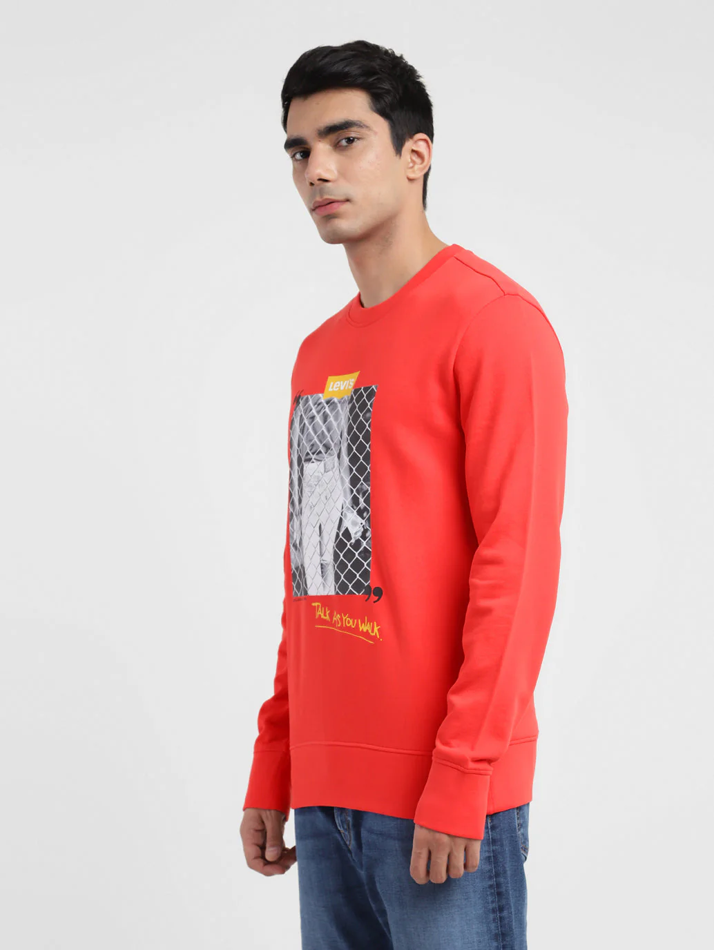 Men's Graphic Print Crew Neck Sweatshirt - Image 4