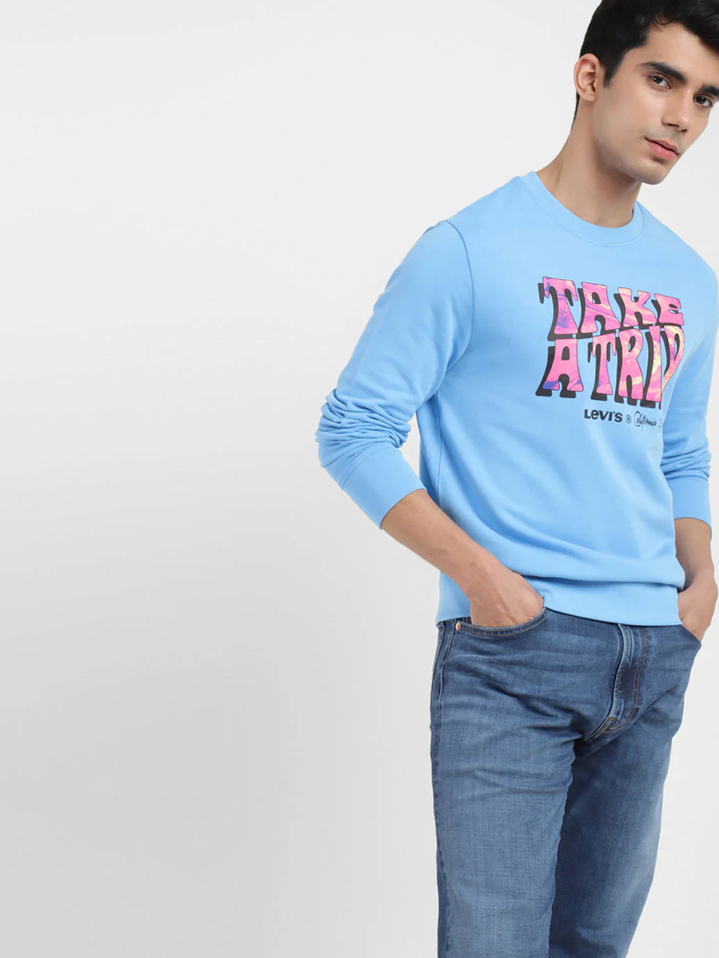 Men's Printed Crew Neck Sweatshirt - Image 2