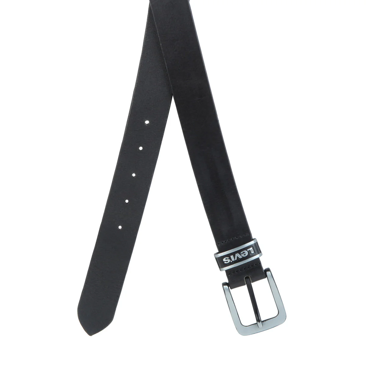 Men's Solid Black Belt - Image 4