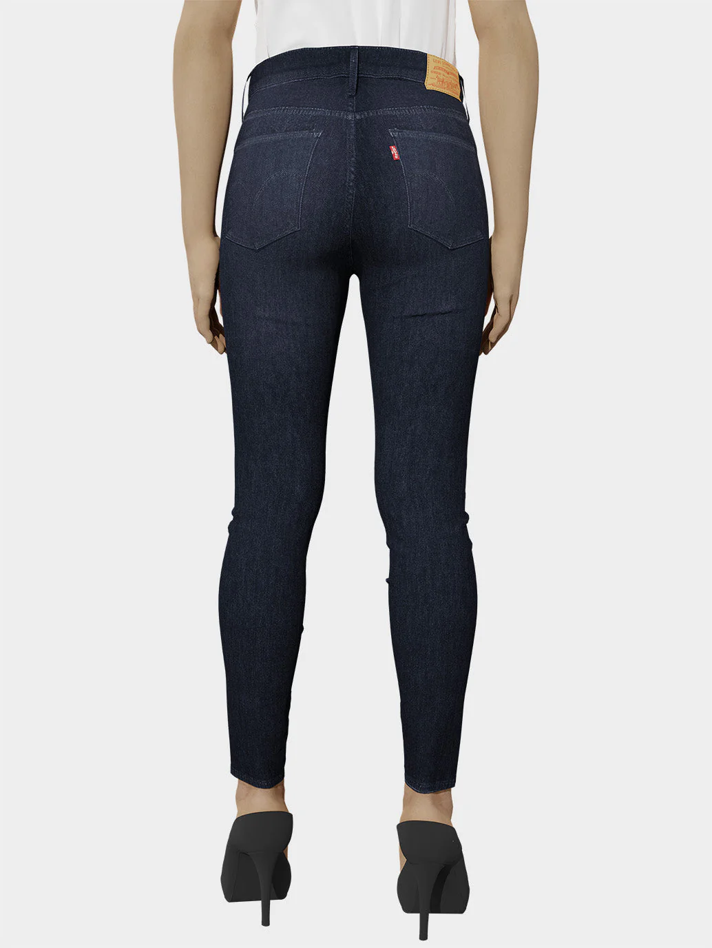 Women's 721 Blue Skinny Fit High Rise Jeans - Image 5