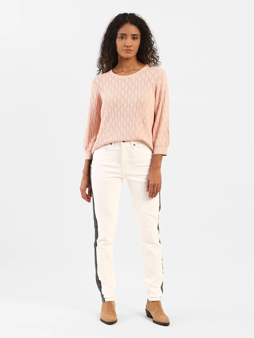 Women's 721 White Skinny Fit High Rise Jeans - Image 7