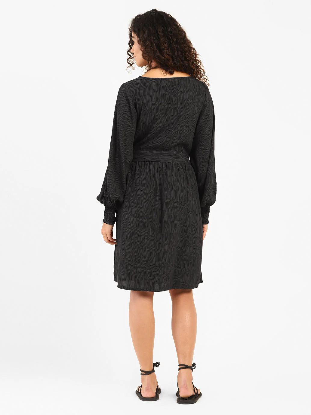 Women's Solid Round Neck Dress - Image 2