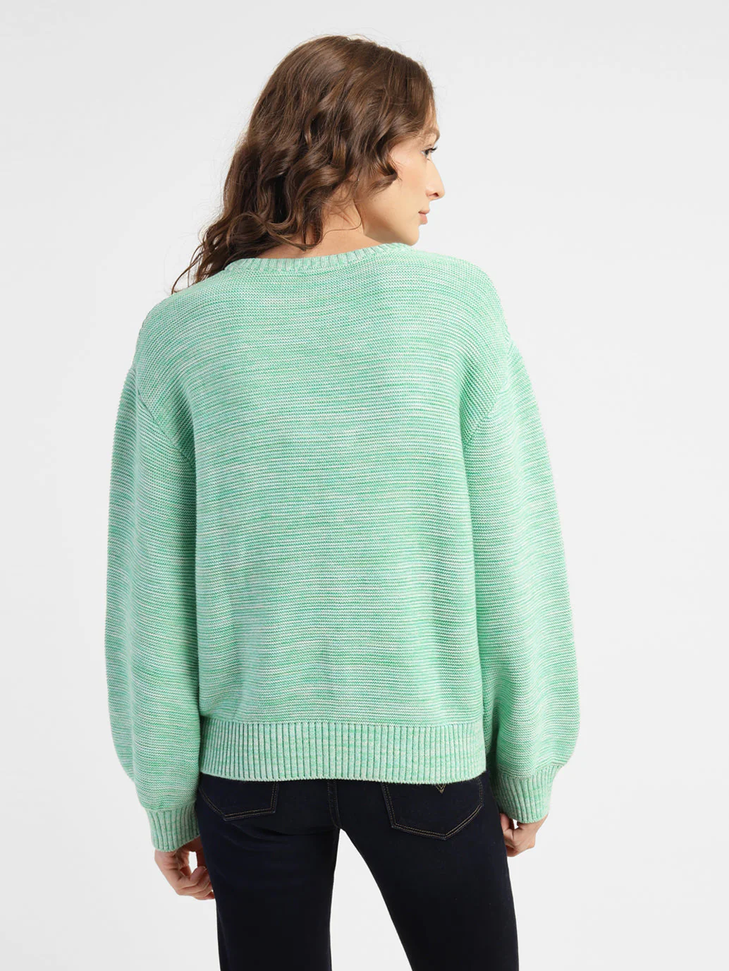 Women's Self Design Round Neck Sweater - Image 3