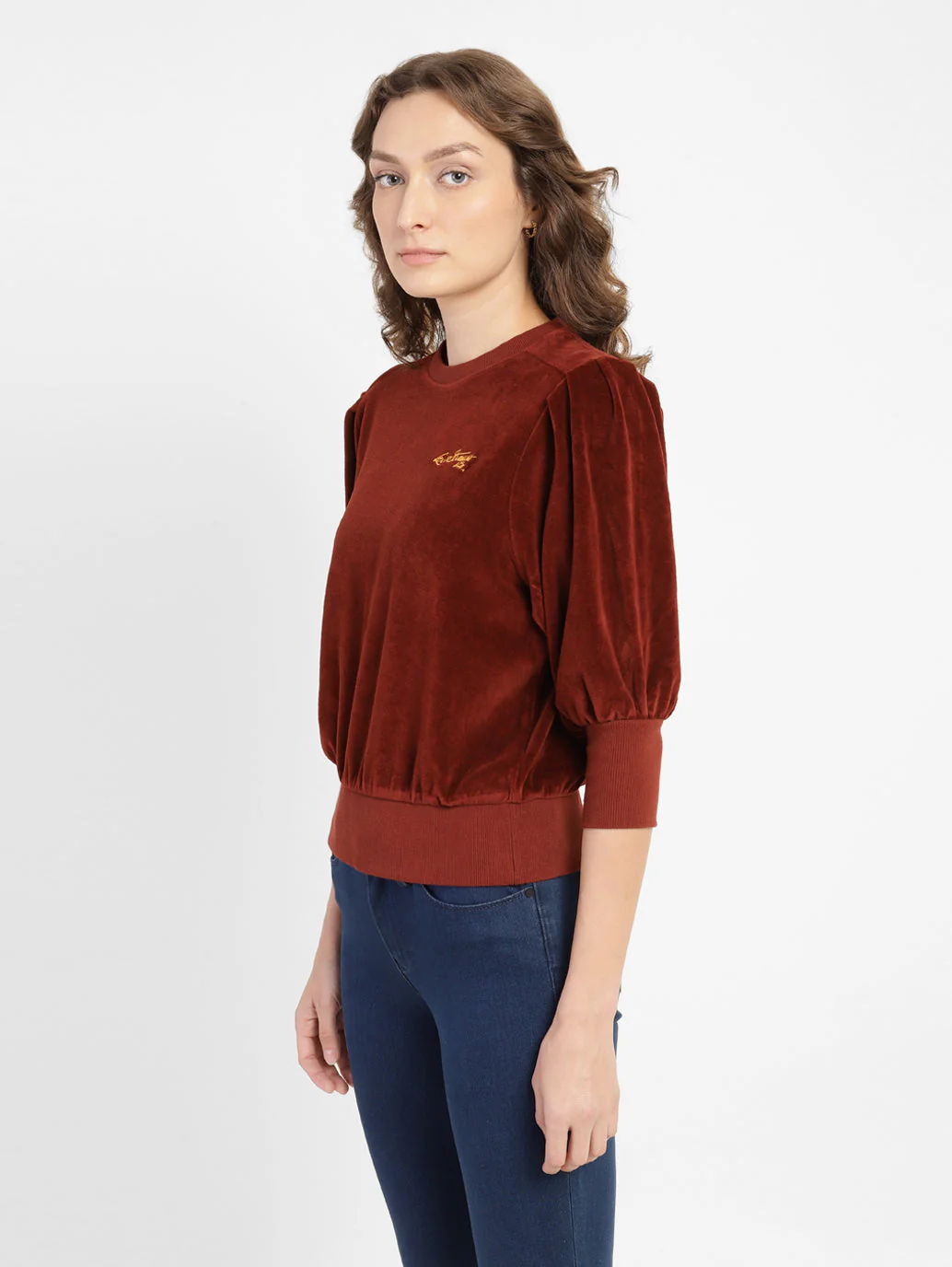 Women's Solid Round Neck Sweatshirt - Image 4