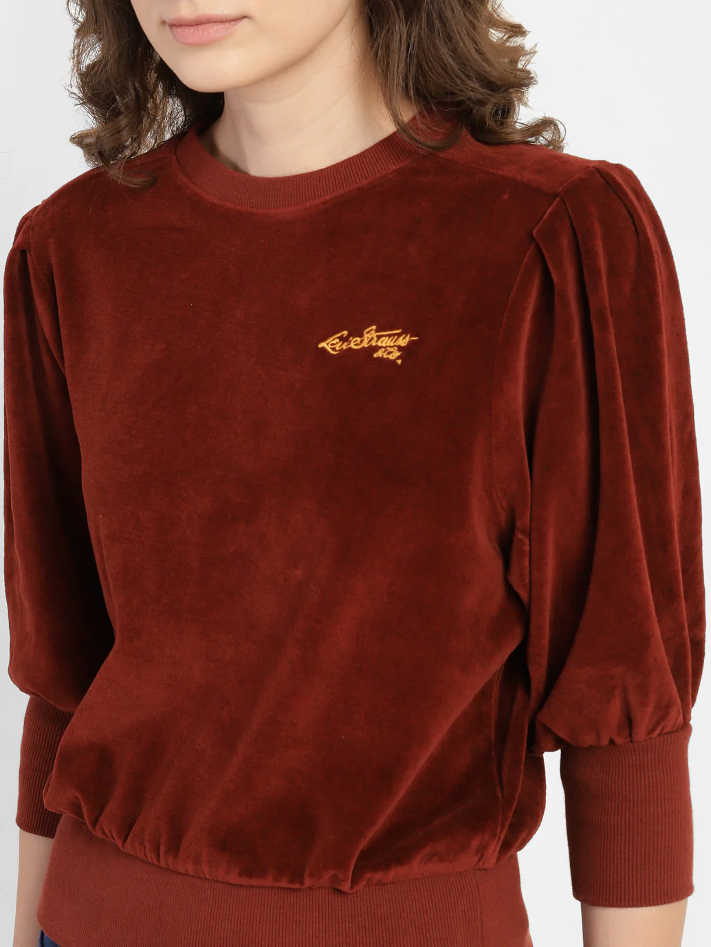 Women's Solid Round Neck Sweatshirt - Image 5