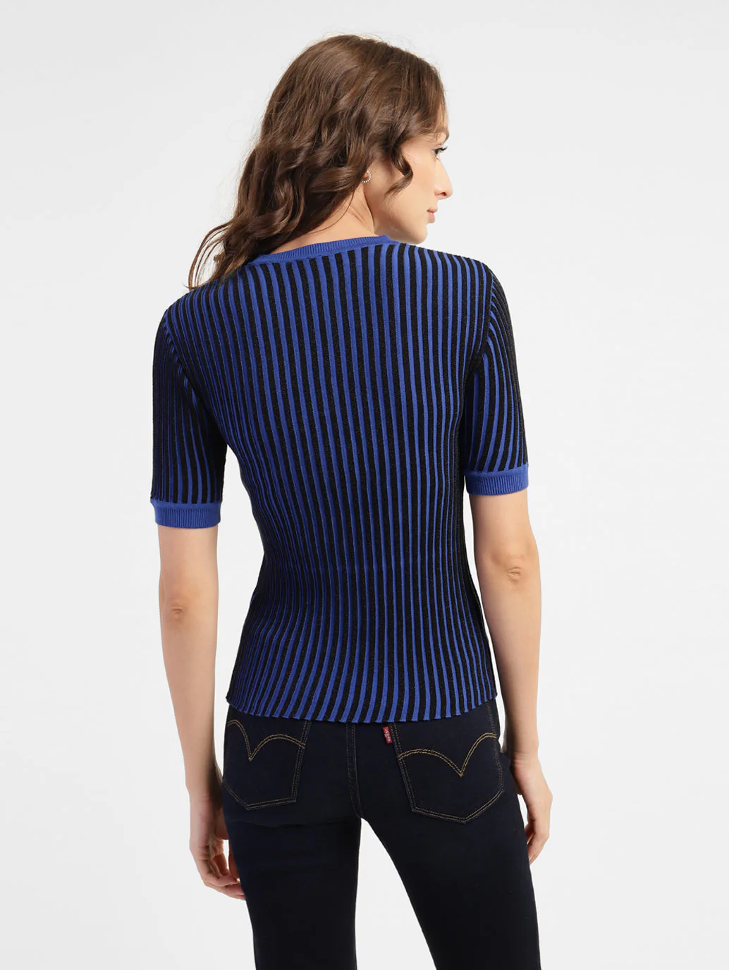 Women's Striped Crew Neck Top - Image 3