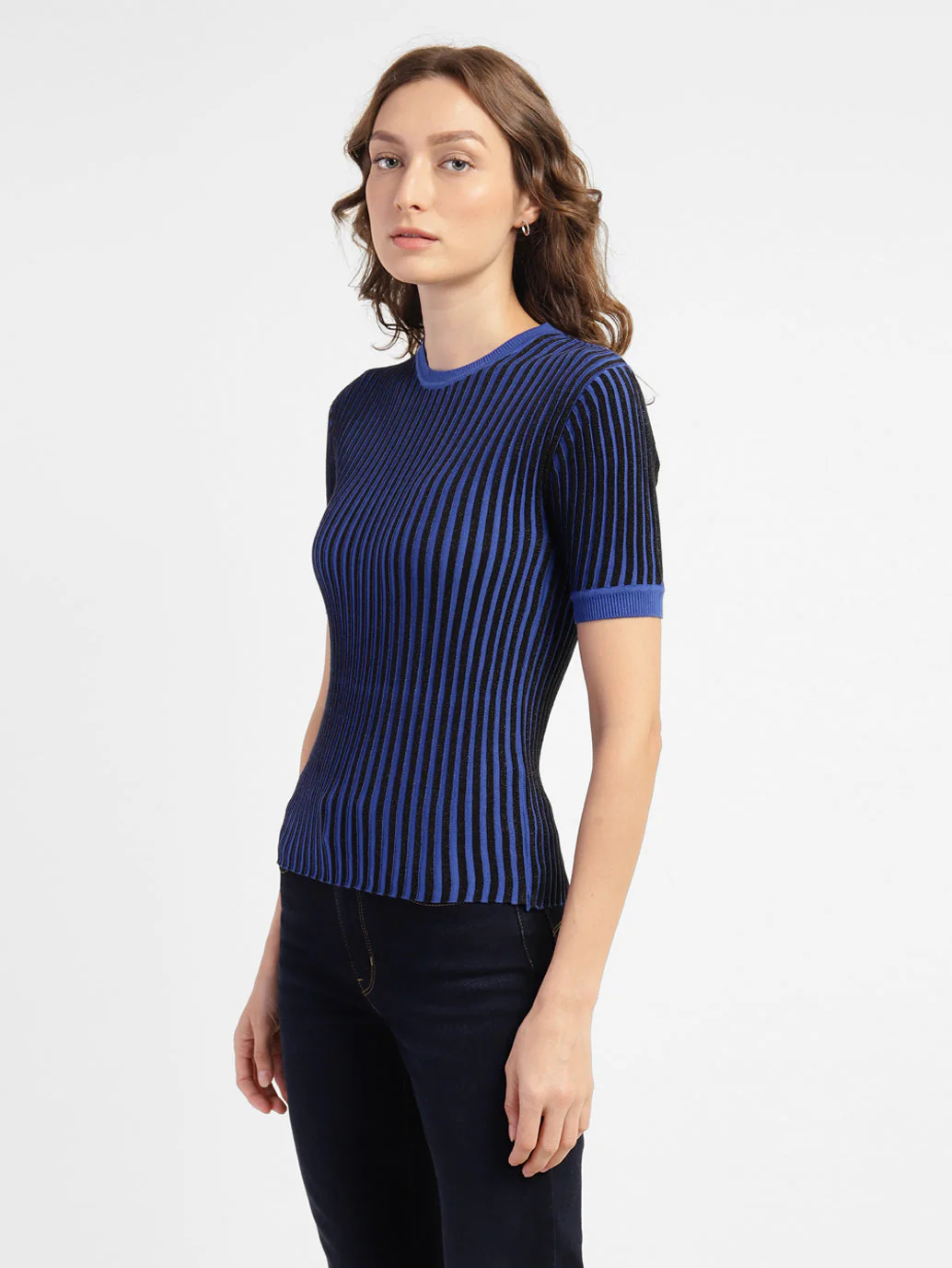 Women's Striped Crew Neck Top - Image 4