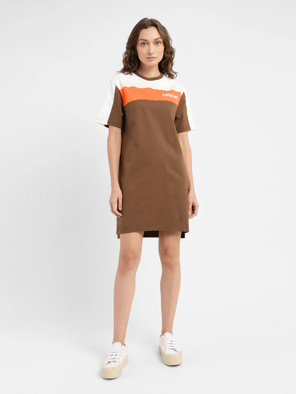 Women's Colorblock Round Neck Dress - Image 5