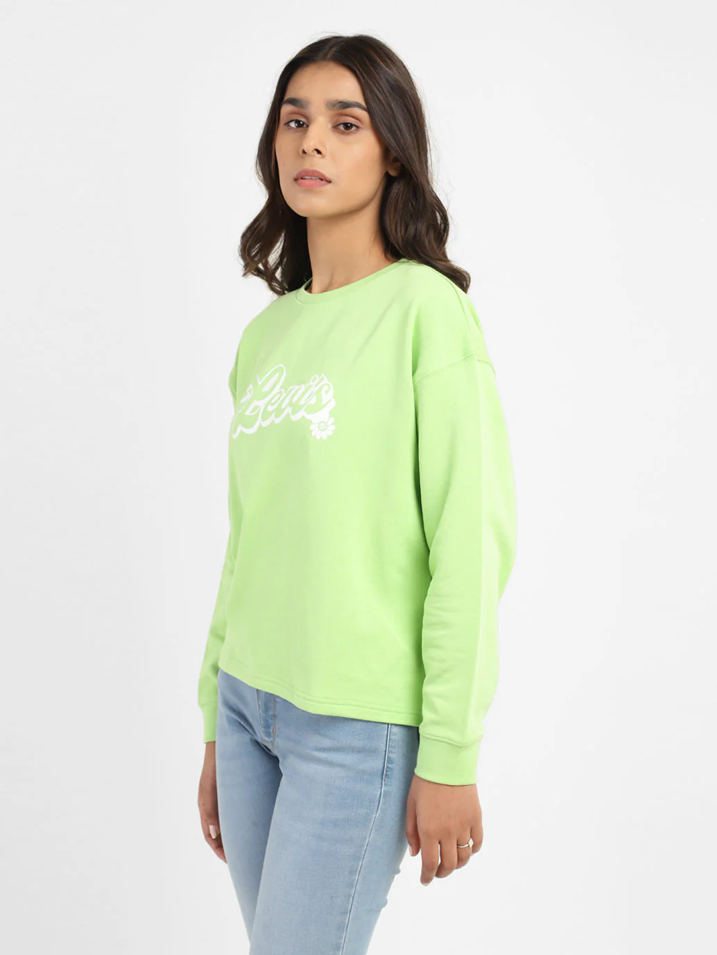Women's Brand Logo Round Neck Sweatshirt - Image 4