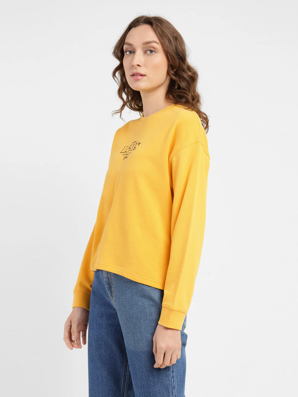 Women's Brand Logo Round Neck Sweatshirt - Image 3