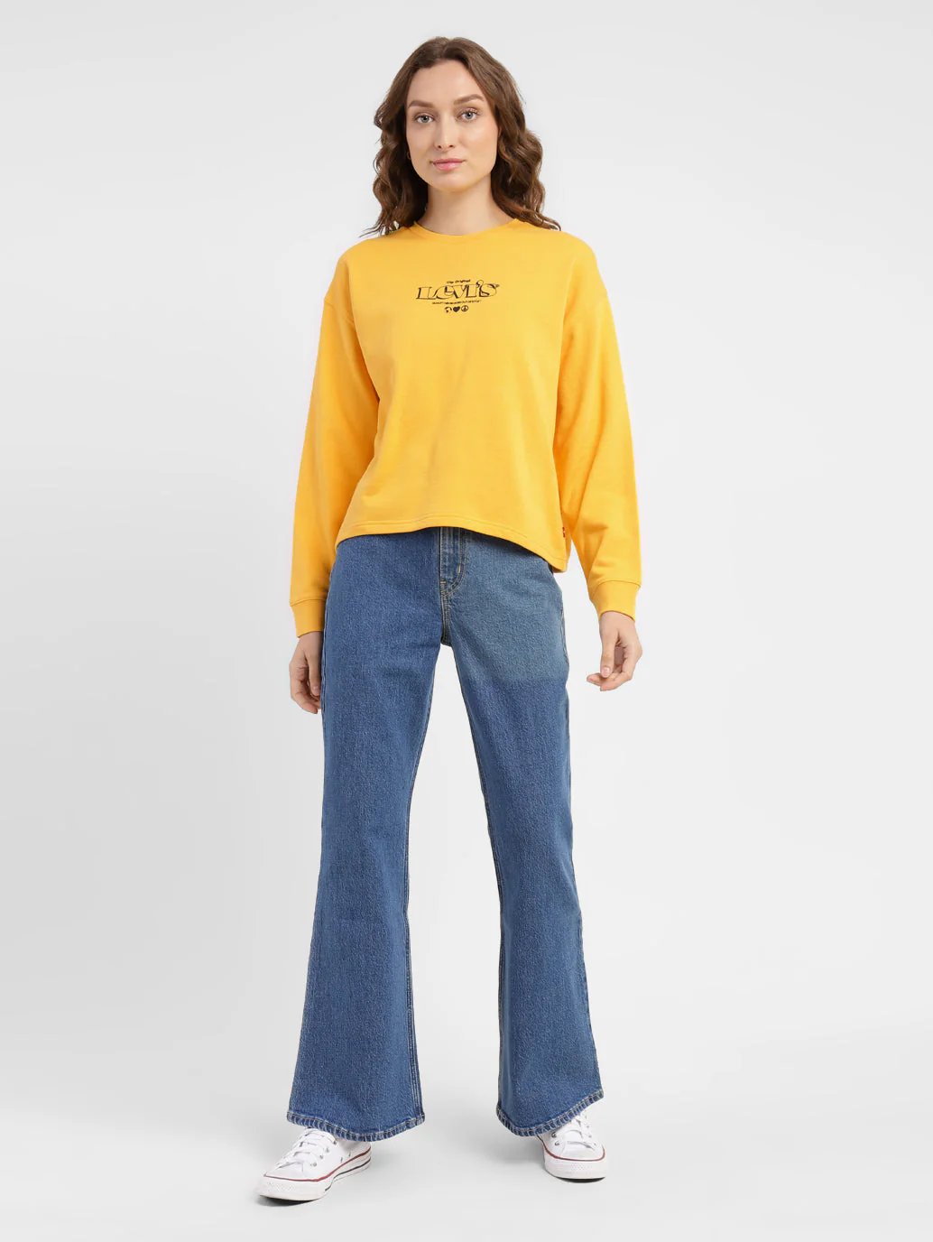 Women's Brand Logo Round Neck Sweatshirt - Image 5