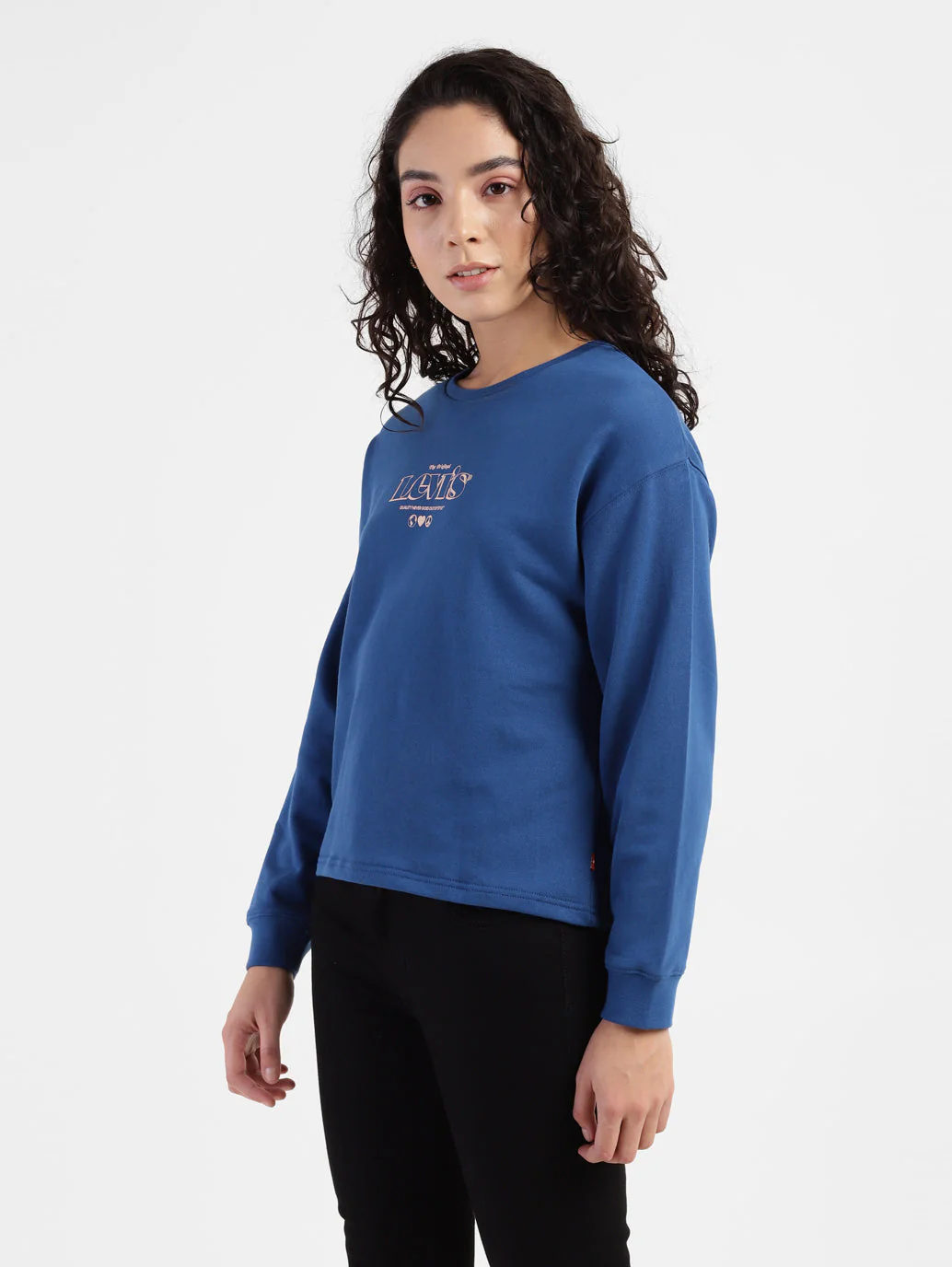 Women's Brand Logo Round Neck Sweatshirt - Image 4