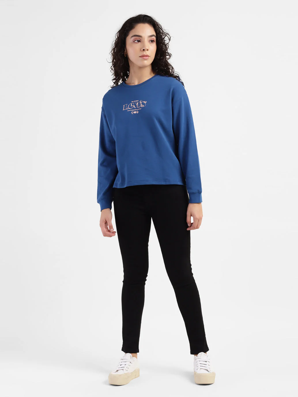 Women's Brand Logo Round Neck Sweatshirt - Image 5