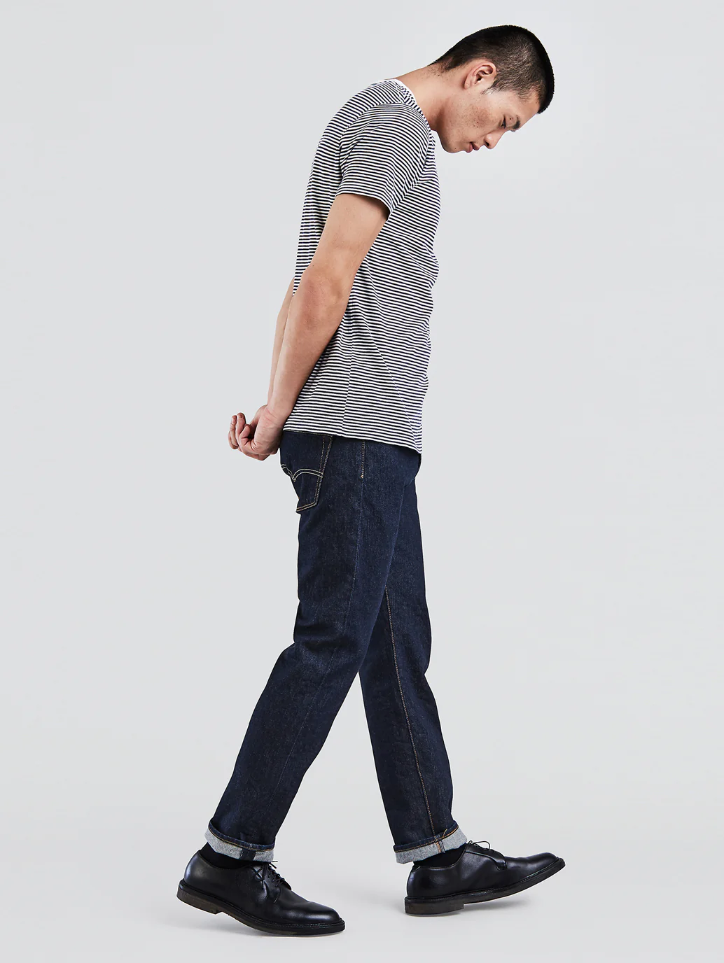 Men's 501 Blue Straight Fit Mid Rise Jeans - Image 3
