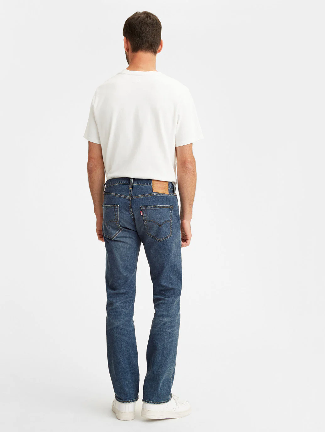 Men's 501 Blue Straight Fit Mid Rise Jeans - Image 2