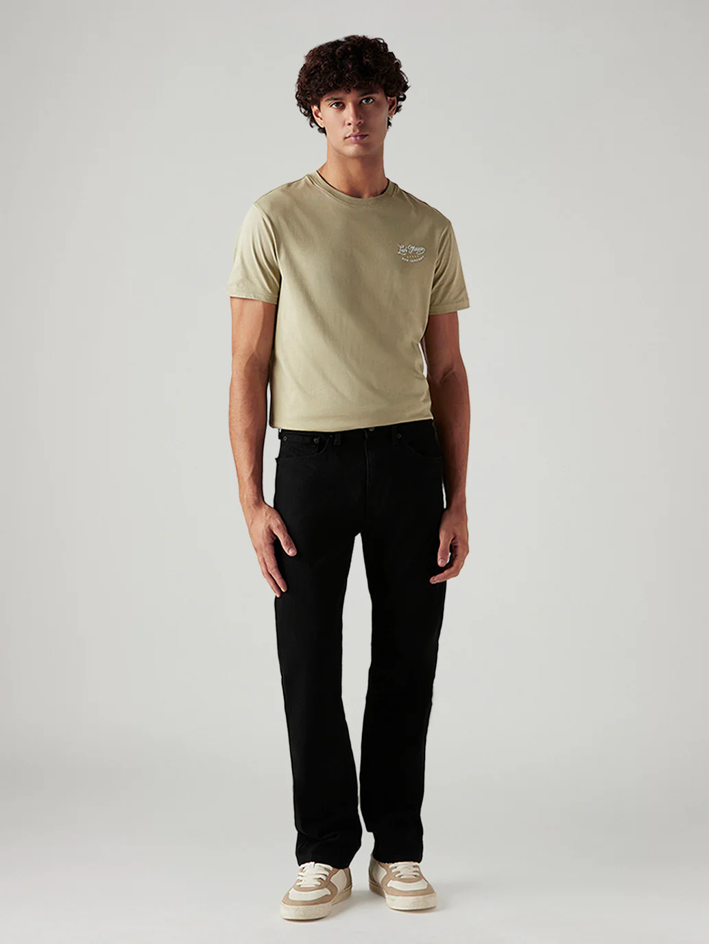 Men's 505 Black Straight Fit Mid Rise Jeans - Image 2