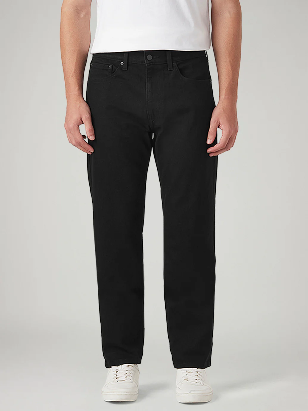 Men's 505 Black Straight Fit Mid Rise Jeans - Image 3