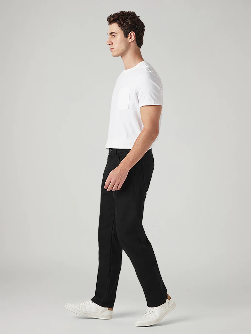 Men's 505 Black Straight Fit Mid Rise Jeans - Image 6
