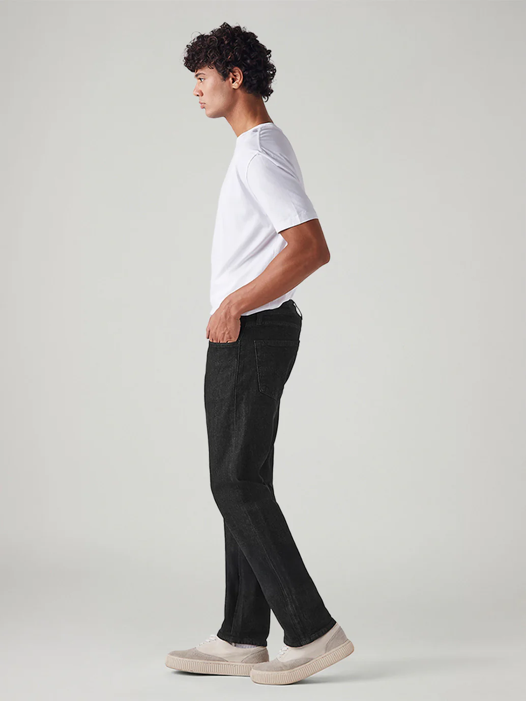 Men's 505 Black Straight Fit Mid Rise Jeans - Image 6