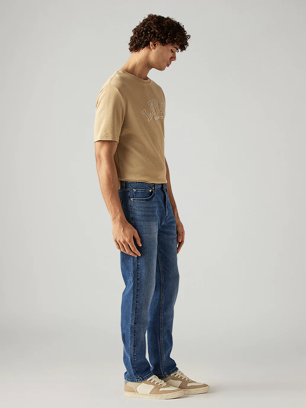 Men's 505 Blue Straight Fit Hyper Stretch Jeans - Image 6