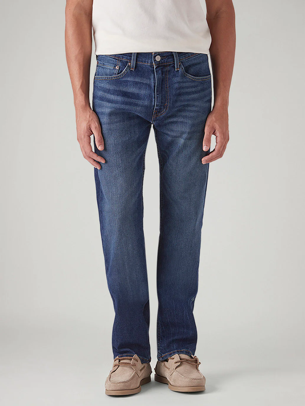 Men's 505 Blue Straight Fit Mid Rise Jeans - Image 3