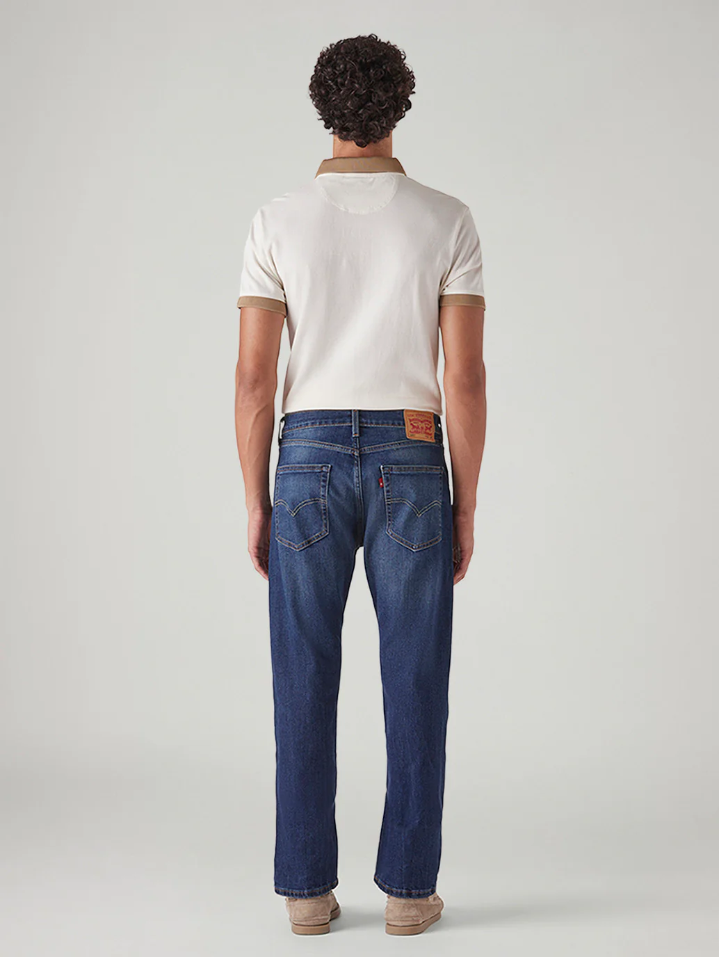 Men's 505 Blue Straight Fit Mid Rise Jeans - Image 4