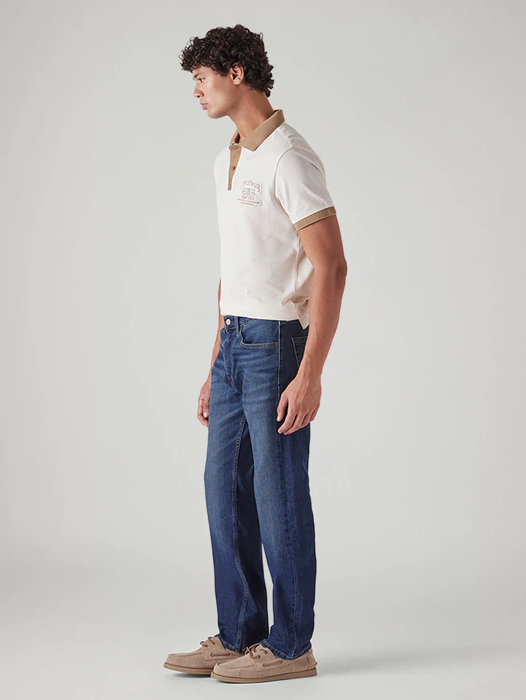 Men's 505 Blue Straight Fit Mid Rise Jeans - Image 6
