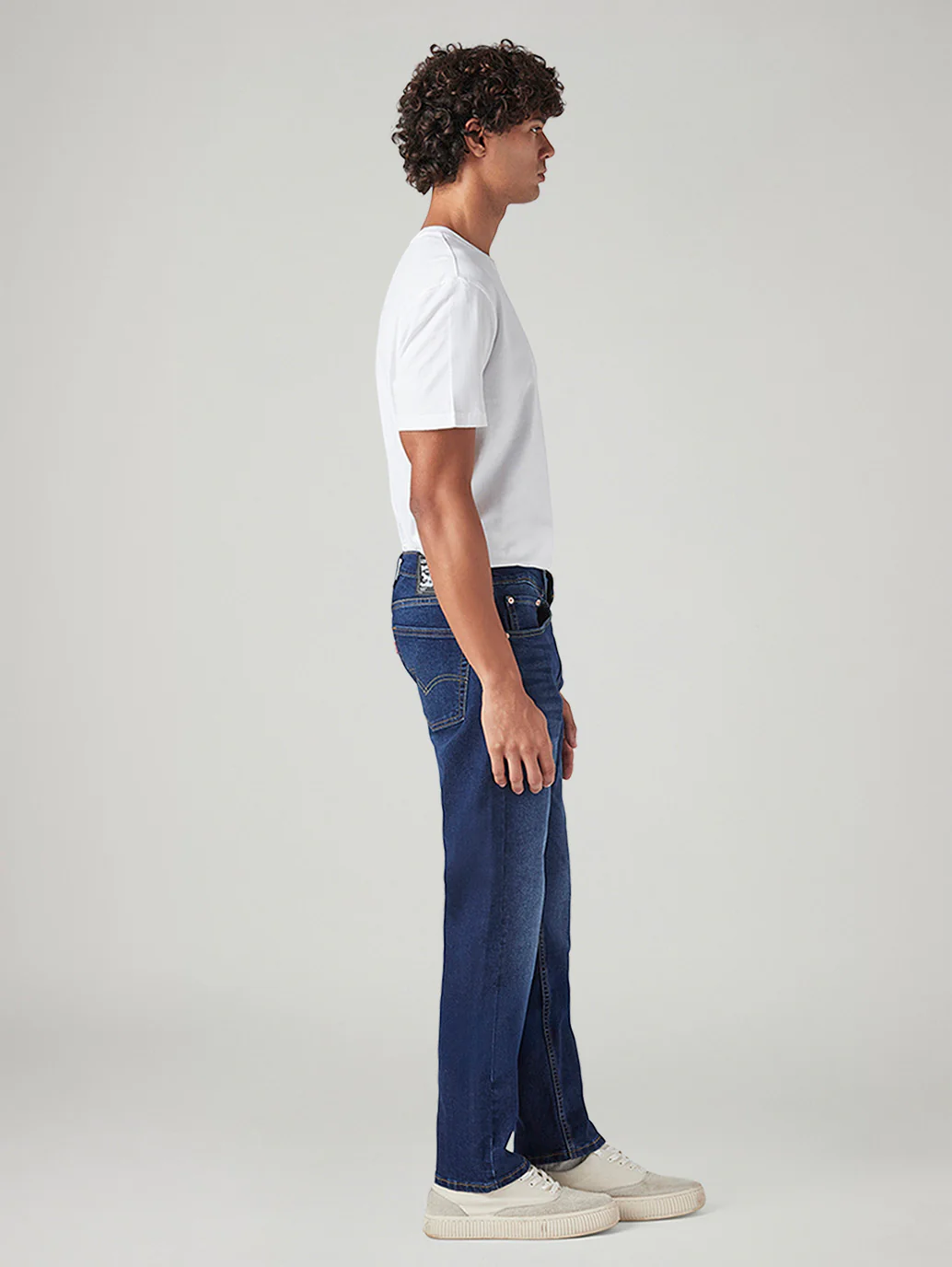 Men's 505 Blue Straight Fit Mid Rise Jeans - Image 7