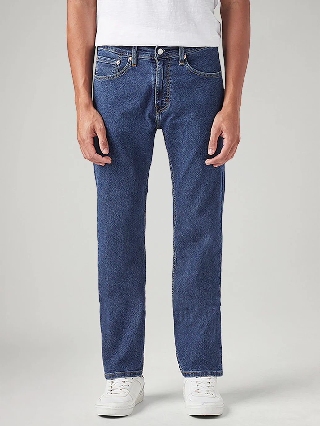 Men's 505 Blue Straight Fit Mid Rise Jeans - Image 3