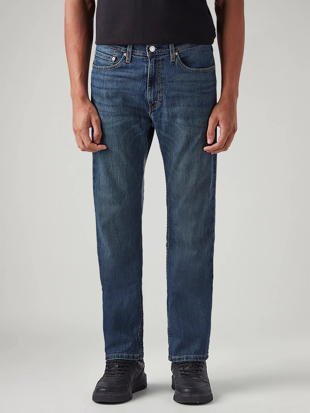 Men's 505 Blue Straight Fit Mid Rise Jeans - Image 3