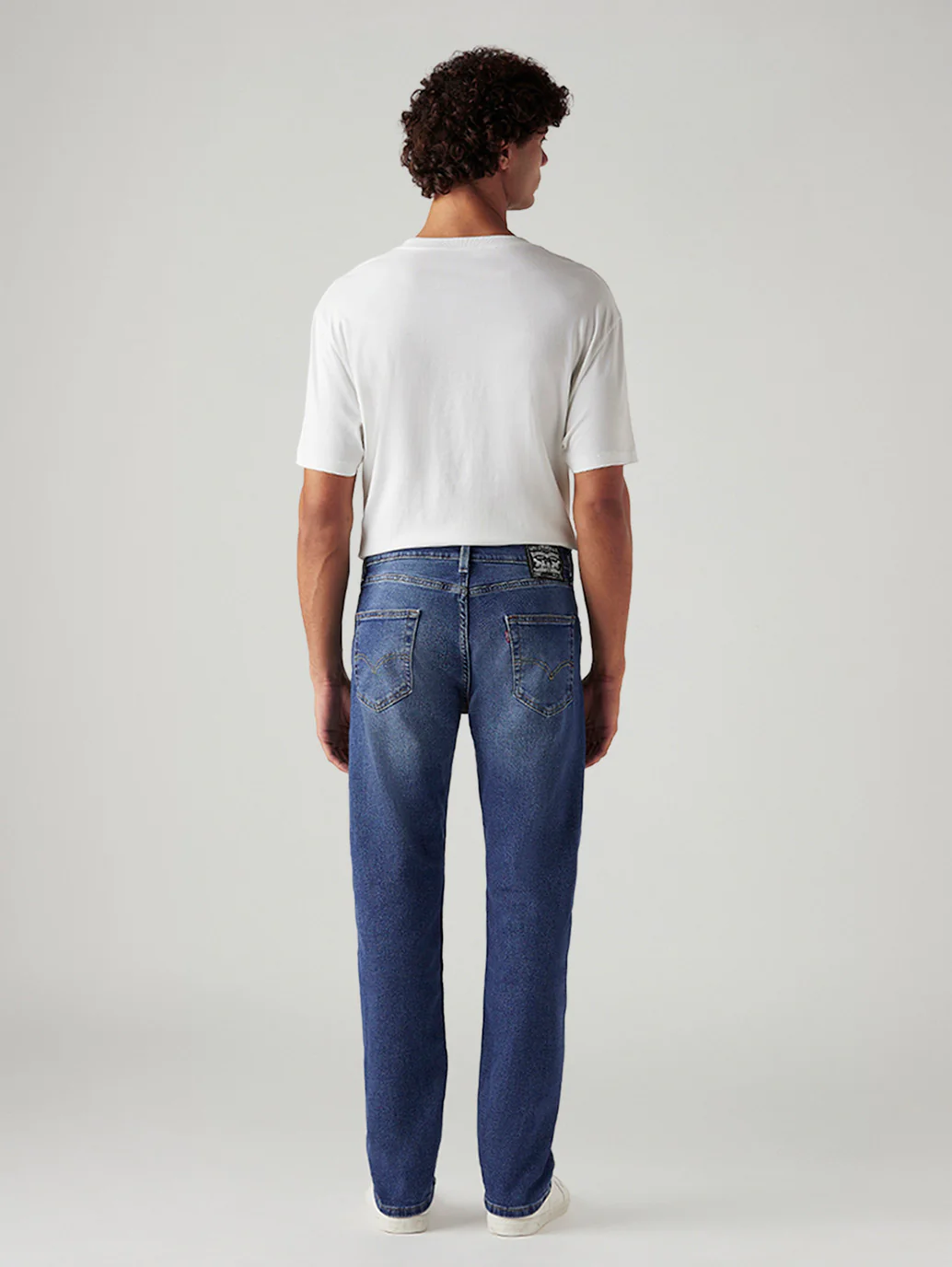 Men's 505 Med Indigo Straight Fit Mid Rise Jeans - Image 3