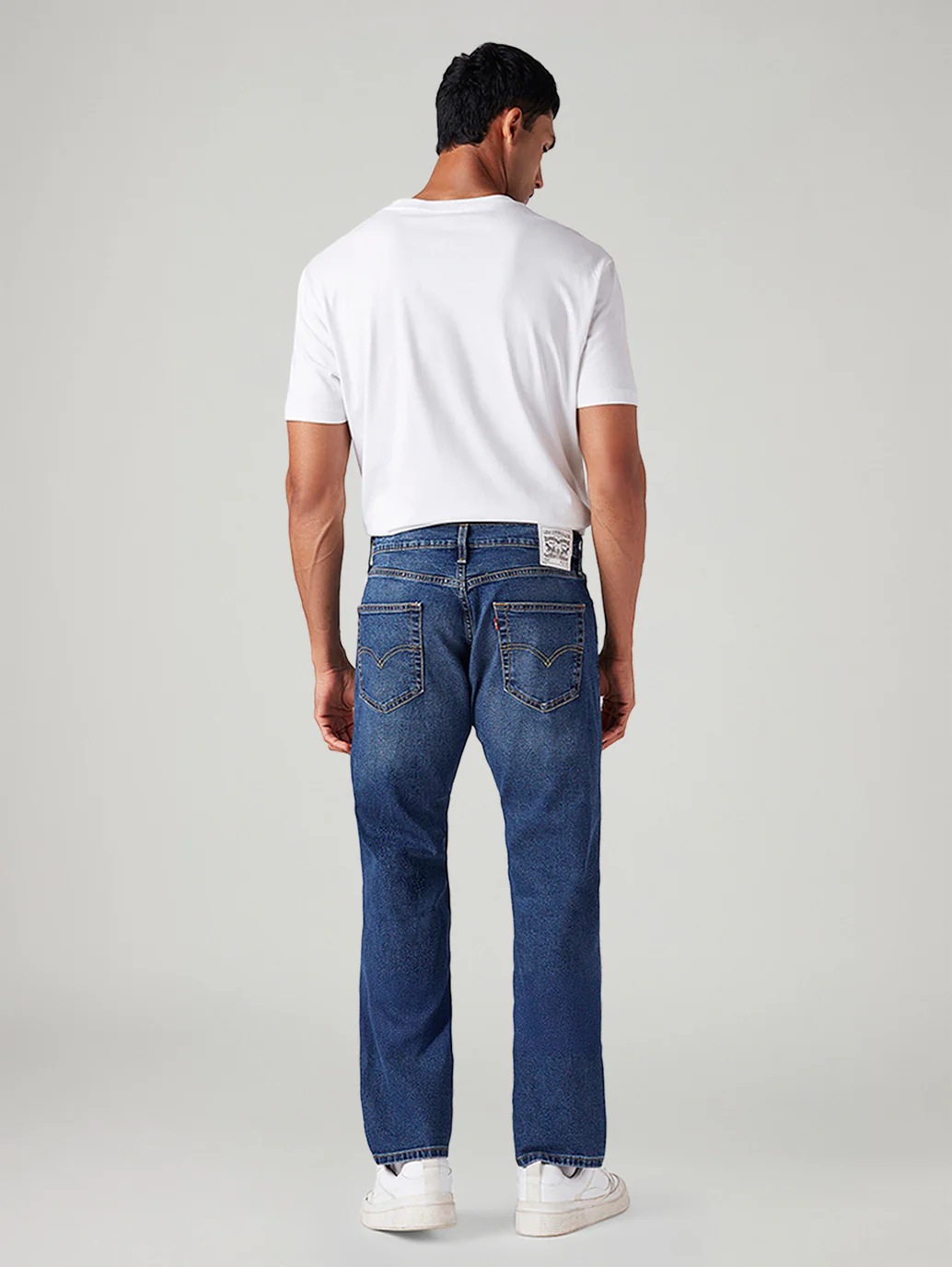 Men's 505 Dark Indigo Straight Fit Mid Rise Jeans - Image 5