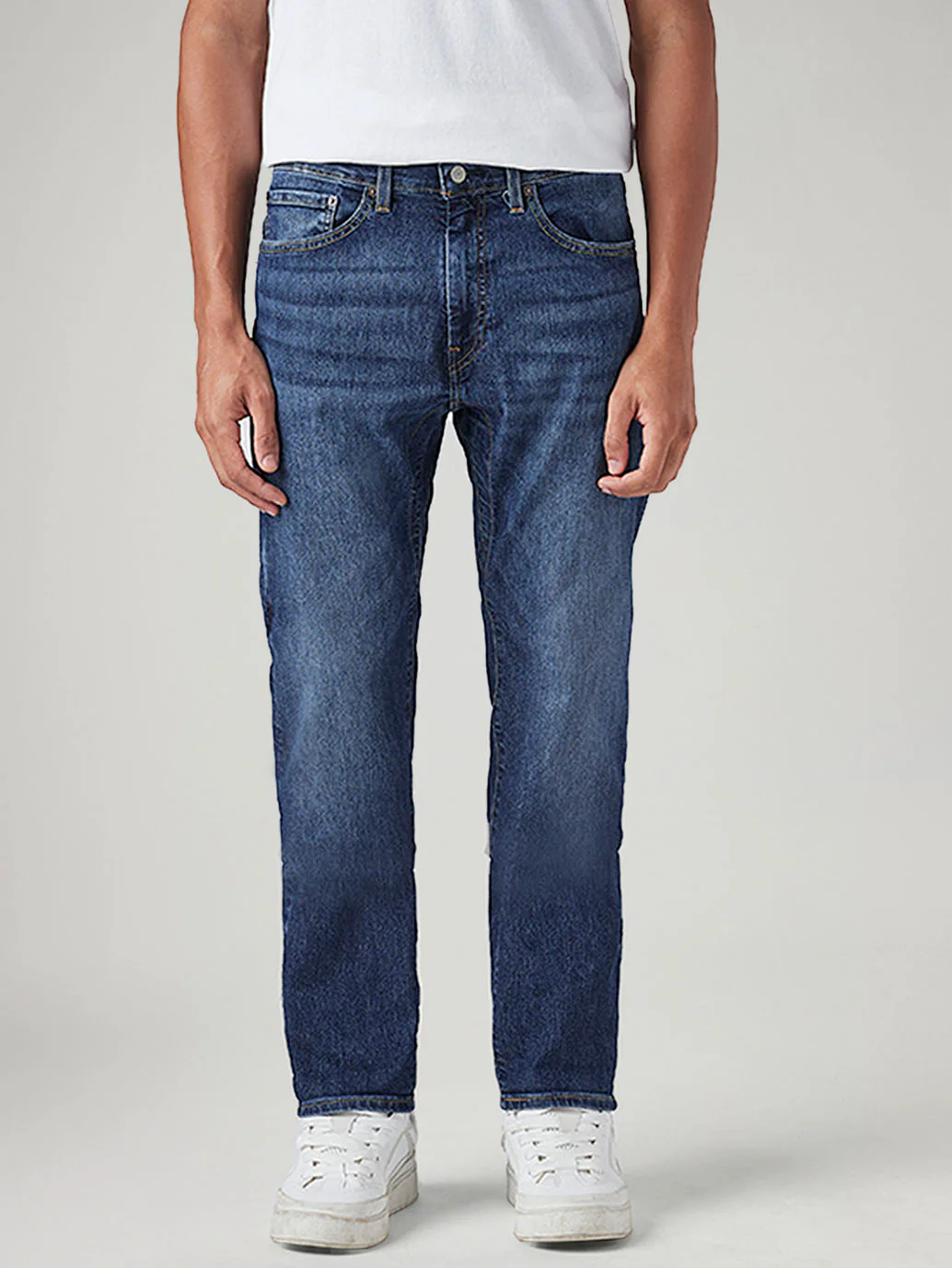 Men's 505 Blue Straight Fit Mid Rise Commuter Jeans - Image 3