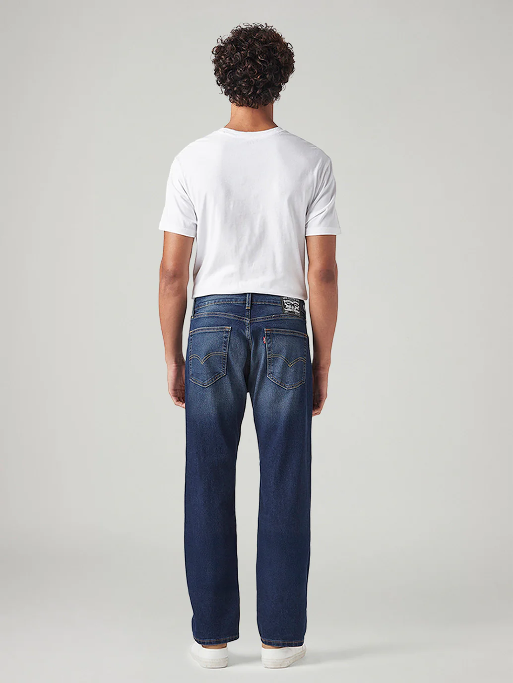 Men's 505 Dark Indigo Straight Fit Mid Rise Tinted Jeans - Image 4