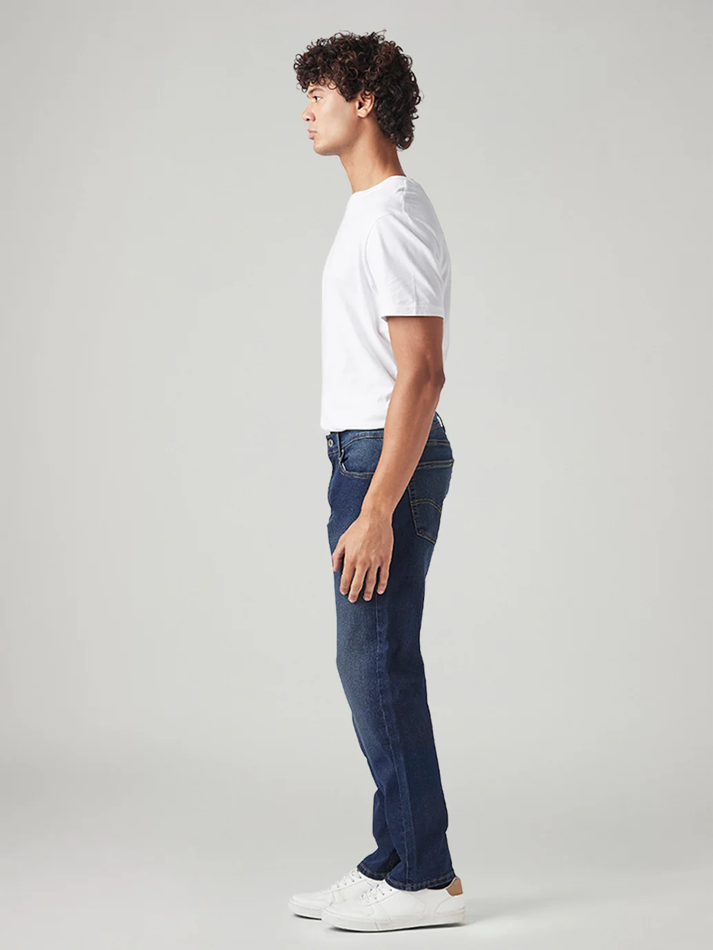 Men's 505 Dark Indigo Straight Fit Mid Rise Tinted Jeans - Image 6
