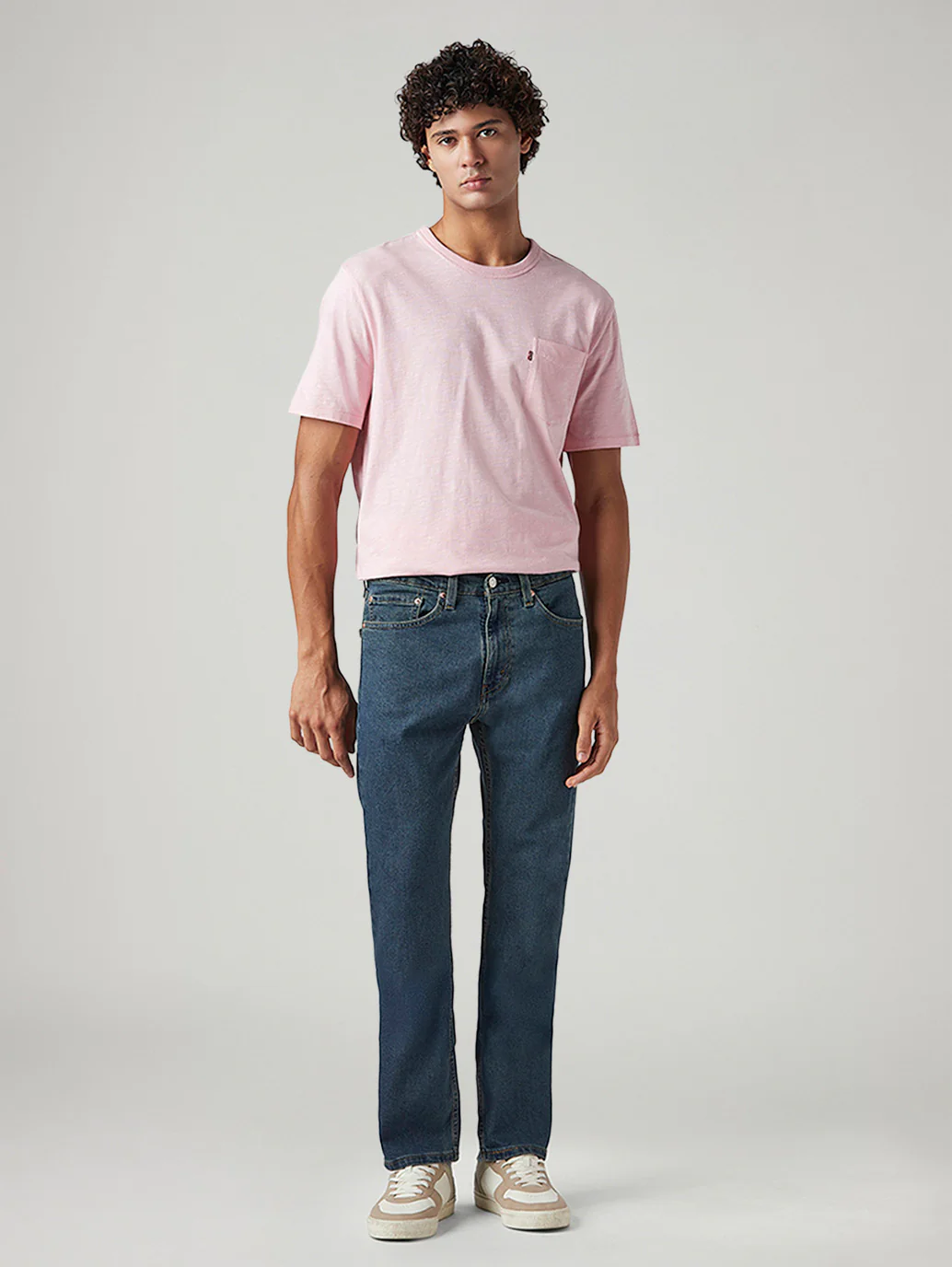 Men's 505 Med Indigo Straight Fit Mid Rise Tinted Jeans - Image 2