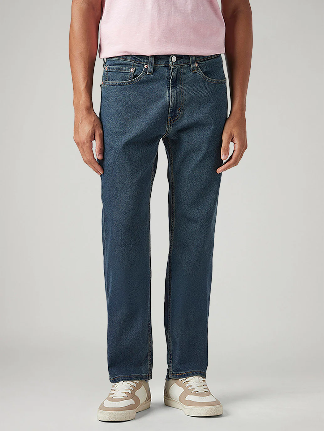 Men's 505 Med Indigo Straight Fit Mid Rise Tinted Jeans - Image 3