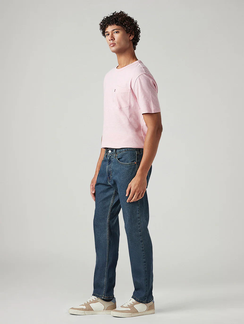 Men's 505 Med Indigo Straight Fit Mid Rise Tinted Jeans - Image 6