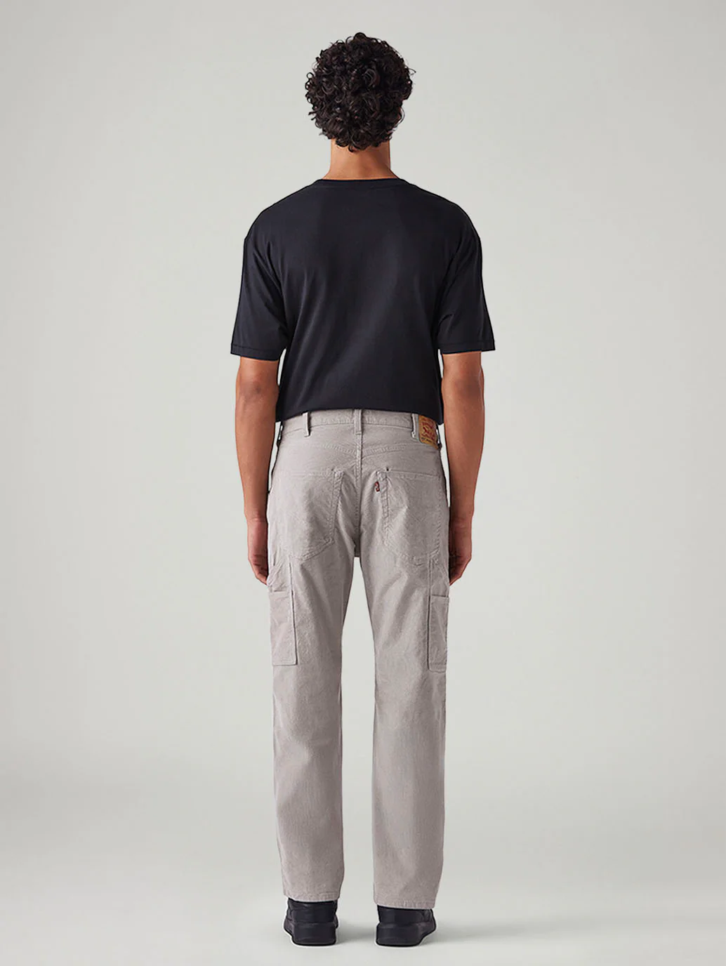 Men's 505 Grey Straight Fit Mid Rise Corduroy Cargos - Image 4