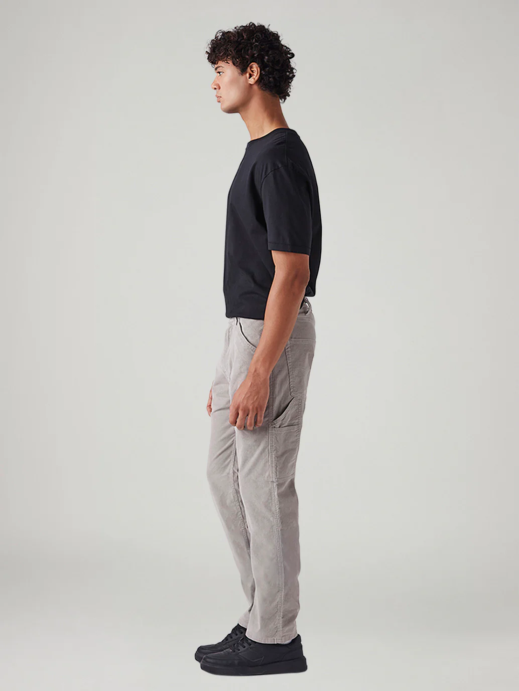 Men's 505 Grey Straight Fit Mid Rise Corduroy Cargos - Image 6